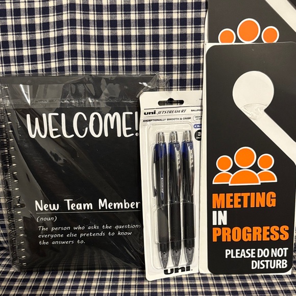 None Other - Black Welcome Notebook for New Team Members